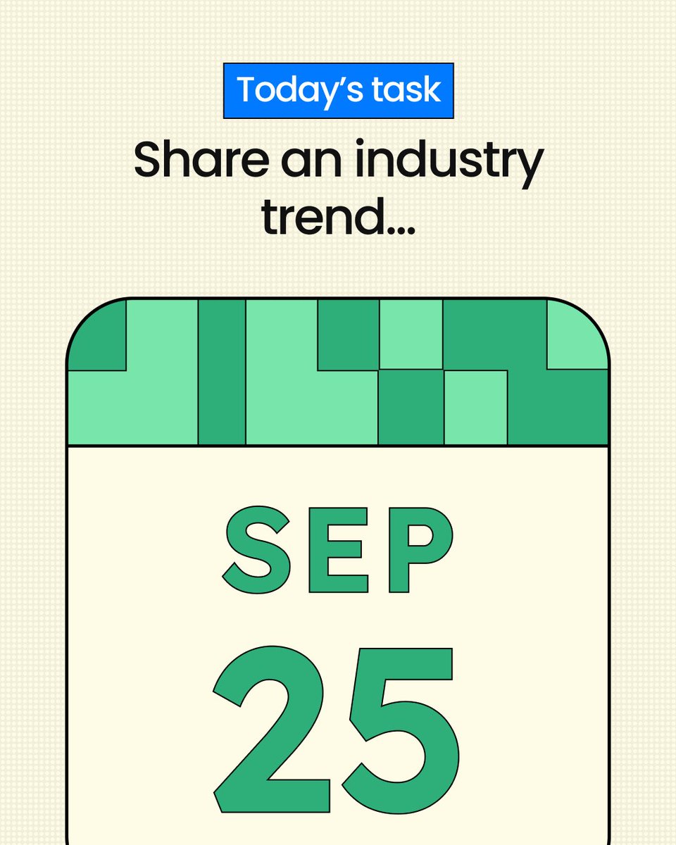 Rhuceapp's tweet photo. There’s always something changing in every industry. 👀
For Day 25, tell us about one trend you’re seeing in your field right now.
What’s changing, where do you think it’s headed, and how are you adapting to stay ahead?
Day 25/30. #Rhuce30DaysChallenge https://t.co/xGcnJZ1dEs