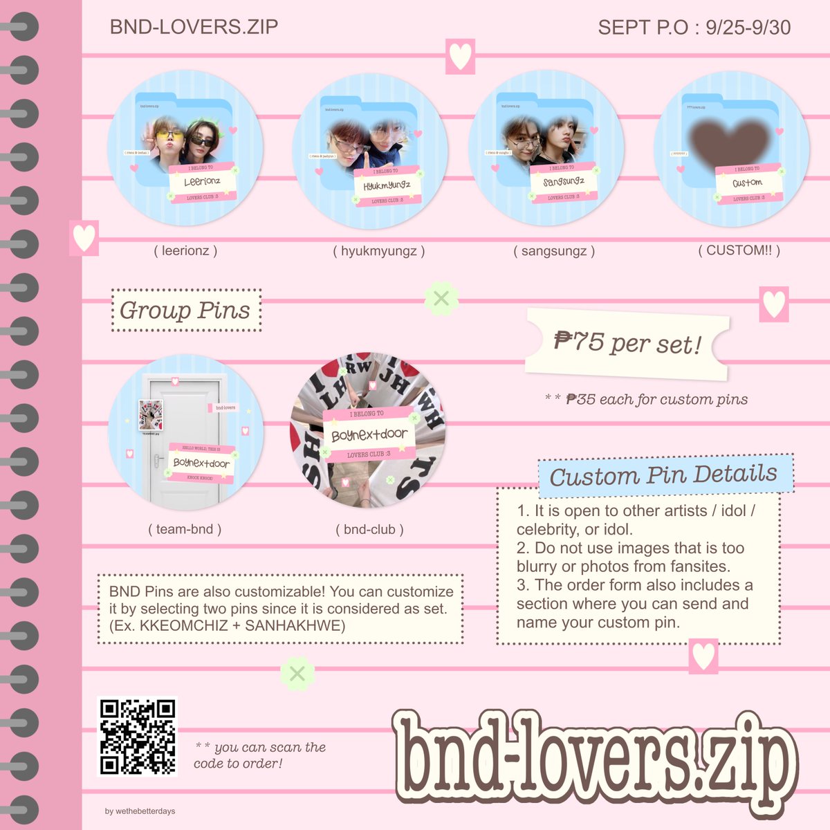 wethebetterdays's tweet photo. bnd-lovers zip file 👛 sept p.o

🆕 bnd-shipz, team-bnd, and bnd-club! 

pre-order opens 9/25 till 9/30

package inclusions : 
📦 button pins (58mm) 
🍧 soft treats from btd

ready to be a certified homeowner? 
🏠 https://t.co/ScSRv99UR7 https://t.co/qFNNLWWQmG
