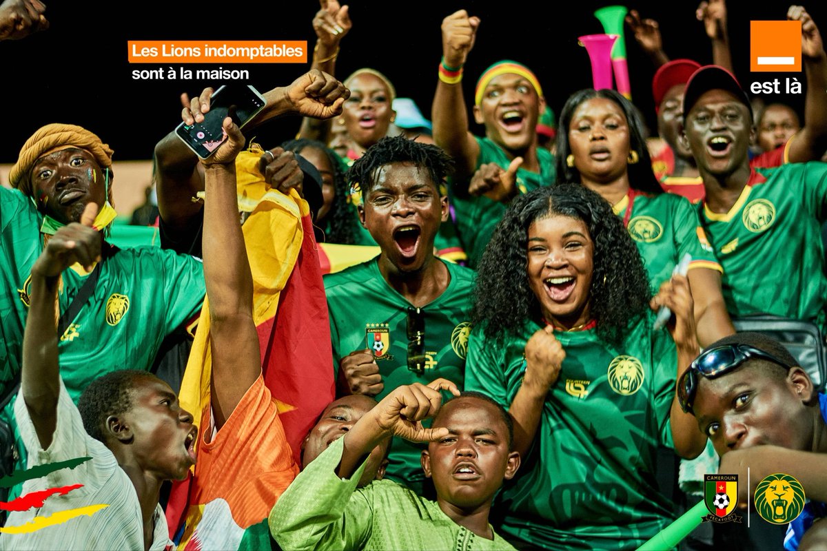 Orange_Cameroun's tweet photo. 🔥 Des tribunes en ébullition, des actions qui font vibrer le stade, des Lions qui célèbrent…

Retour en images sur une soirée pleine d’énergie au Stade Roumdé Adjia ! 🦁🇨🇲

#Lions4Life #OrangeEstLà https://t.co/RGflshzTcn