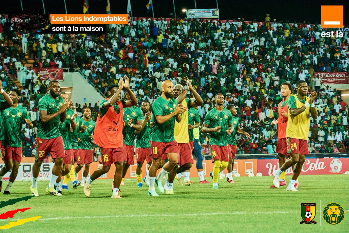 Orange_Cameroun's tweet photo. 🔥 Des tribunes en ébullition, des actions qui font vibrer le stade, des Lions qui célèbrent…

Retour en images sur une soirée pleine d’énergie au Stade Roumdé Adjia ! 🦁🇨🇲

#Lions4Life #OrangeEstLà https://t.co/RGflshzTcn