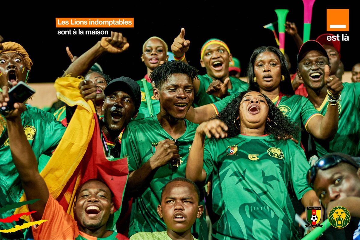 Orange_Cameroun's tweet photo. 🔥 Des tribunes en ébullition, des actions qui font vibrer le stade, des Lions qui célèbrent…

Retour en images sur une soirée pleine d’énergie au Stade Roumdé Adjia ! 🦁🇨🇲

#Lions4Life #OrangeEstLà https://t.co/RGflshzTcn