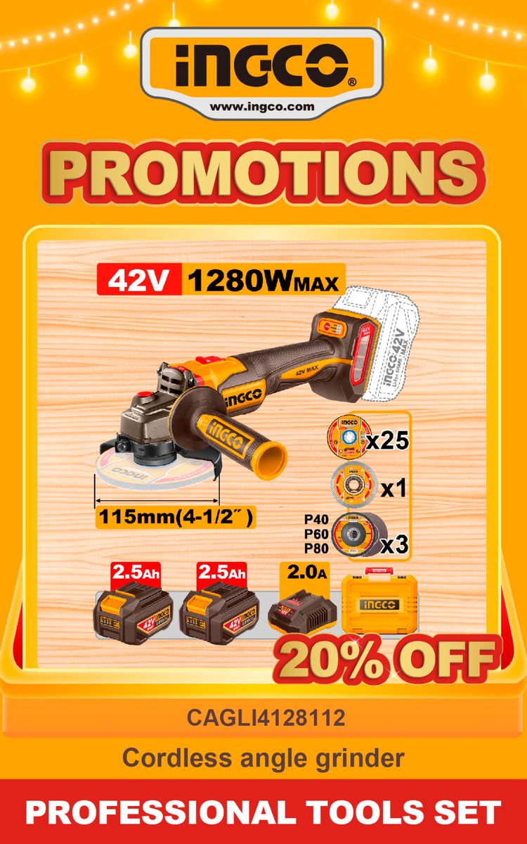 IngcoUganda's tweet photo. 🎉 Independence Grand Promotion 🎉

INGCO Uganda is offering up to 20% off selected best-selling tools and equipment.

Offer valid until 1 October 2026.

Shop at INGCO Uganda outlets or online while stocks last.

https://t.co/xpyPSuNgZE https://t.co/orzgw58bXD