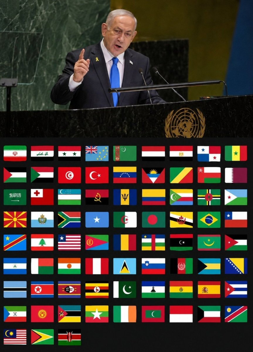 MuzlimsPostingW's tweet photo. 75 Countries that WALKED OUT before Netanyahu's UN speech https://t.co/tmwmOENgIE