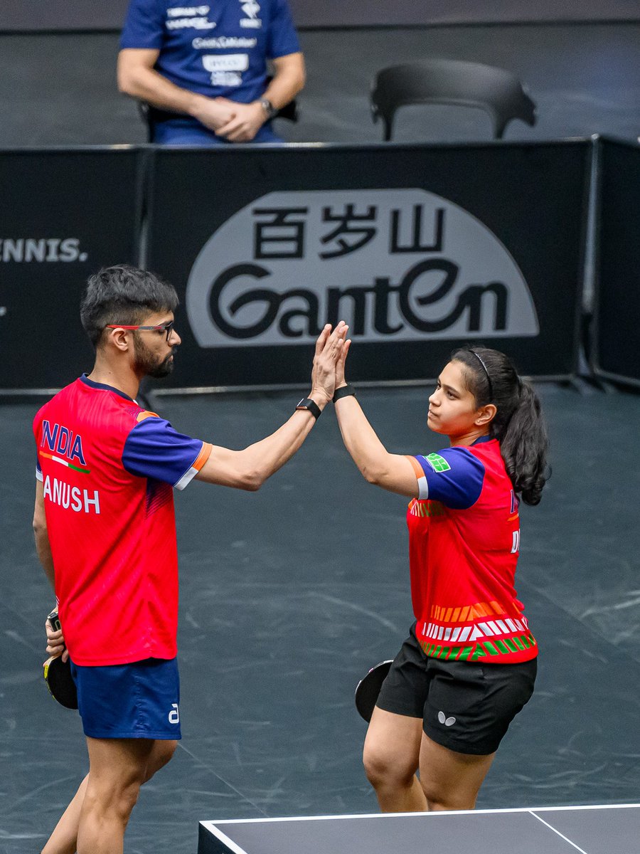 KirenRijiju's tweet photo. Manush Shah &amp; Diya Chitale bring home Bronze! 

Heartiest congratulations to the duo on their podium finish in Table Tennis Mixed Doubles at the #AsianGames2026.
A proud moment for Indian Table Tennis!

#Cheer4Bharat https://t.co/uc4lG5Fe73