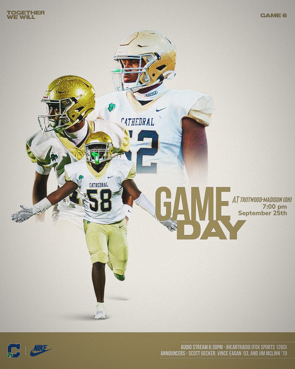 CathedralFBall's tweet photo. FRIDAYS ARE FOR THE IRISH ☘️

Cathedral On Our Jersey
Brothers By Our Side
Together, We Will ☘️🏈

#CathedralFootball #GoIrish #IrishFootball https://t.co/jI3iOXwTYQ