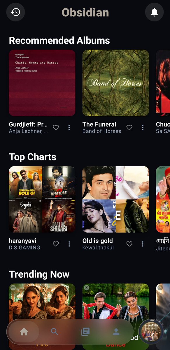 leviackermanft's tweet photo. Bitchord removed the Hi-Res addon and left us looking for alternatives.

Found Obsidian music.
• Beautiful UI
• Synced lyrics
• Immersive player
• Dynamic media pill
• playlists + sleep timer
• Open-source
• import playlists

Still early, but this looks promising. 🔥