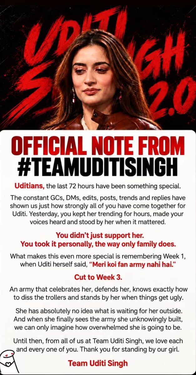 uditi_ufc_'s tweet photo. Thank you everyone for all the love and support. ❤️✨ 

#UditiSingh #Uditians #BB20 https://t.co/4oidxPoqxZ