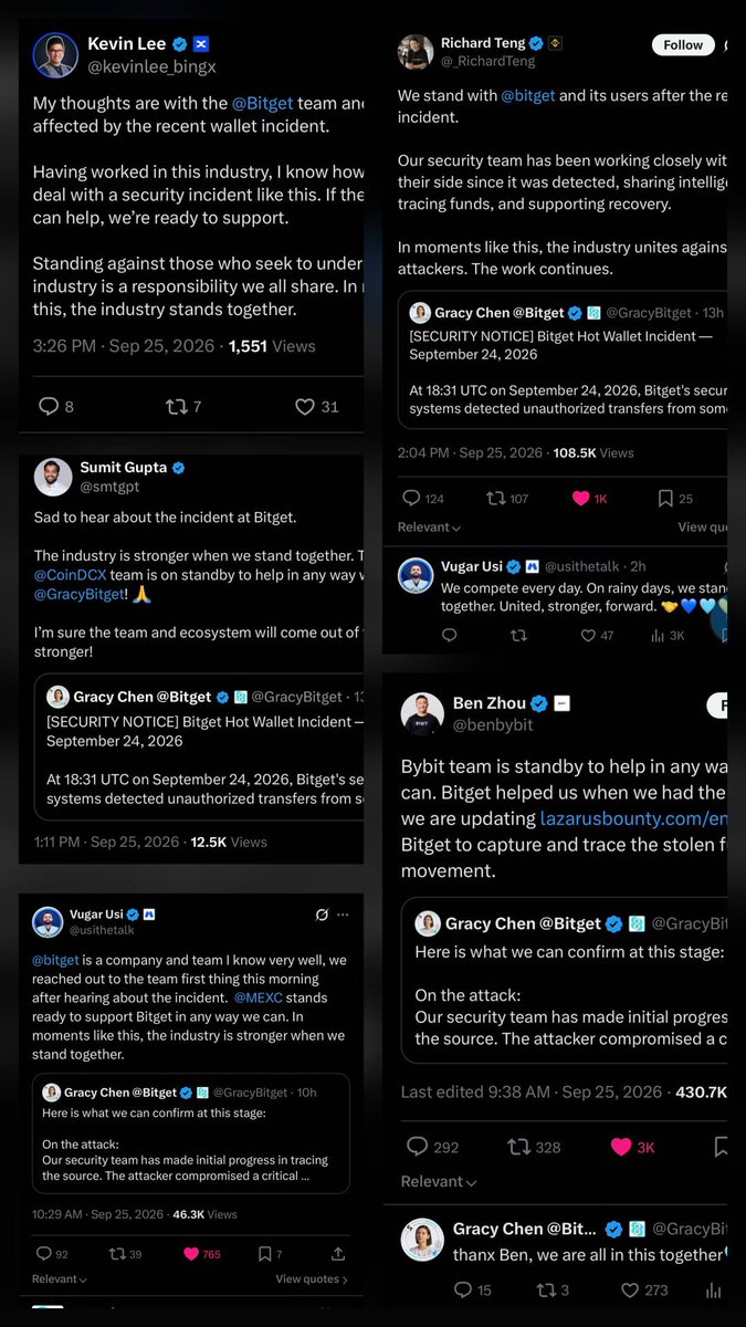 trozan006's tweet photo. When things get uncertain, facts matter more than FUD. 💙

As a Bitget user, i am staying calm and following the official updates.

@bitget Protection Fund is there for situations like this, with its reserves publicly verifiable on-chain. I understand users have concerns, but for now, i had rather stay informed and wait for clear updates.

Also good to see support from CEOs across Bybit, Binance, MEXC, CoinDCX and BingX. 🤝 Industry unity matters, especially during moments like this.

We stand with Bitget. 💙