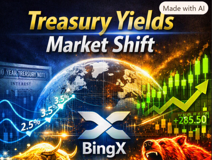 KRYPTTOPIA's tweet photo. The 10year Treasury yield is becoming the chart I check before almost everything else.

Not because I’m suddenly interested in bonds.

Because 5% on the 10Y changes the conversation across multiple markets.

The yield recently moved above 5.2%, reaching its highest level since 2007.

And that creates a very different backdrop for risk assets.

Higher yields can increase borrowing costs and put pressure on equity valuations.

For $BTC, they can change the relative appeal of riskier assets versus dollar denominated fixed income.

For gold, higher yields can increase the opportunity cost of holding a non yielding asset.

And if higher yields support the dollar, that adds another variable for both gold and crypto.

So I’m not watching the 10Y in isolation.

I’m watching:

10Y → stocks → BTC → gold → USD

That relationship is more interesting to me than any single chart right now.

If yields stay around these levels, I want to see which markets absorb the pressure and which ones start reacting more aggressively.

I’ve got the different charts open on BingX because I’d rather follow the macro rotation than assume it has to show up in one market first.

Sometimes the bond market gives you the headline.

The other charts tell you what it actually means.