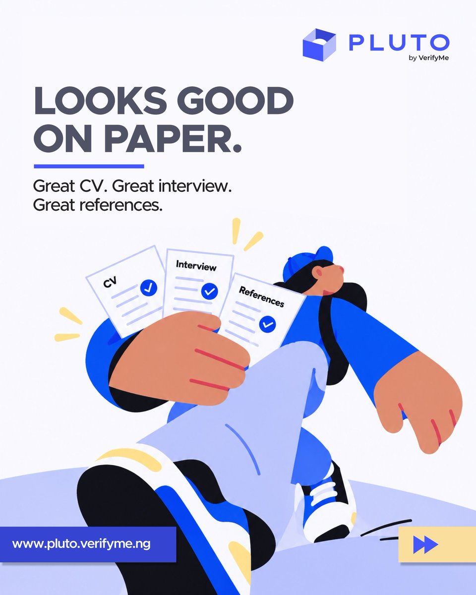 plutobyvmn's tweet photo. It all checks out, until it doesn't.ย
Most hiring decisions are made on information the candidate curated themselves.ย
The question isn't whether they look good.ย
It's what you haven't checked.
#backgroundcheck #Pluto #recruitmentnigeria #verifyme https://t.co/YHY9TNRNGD