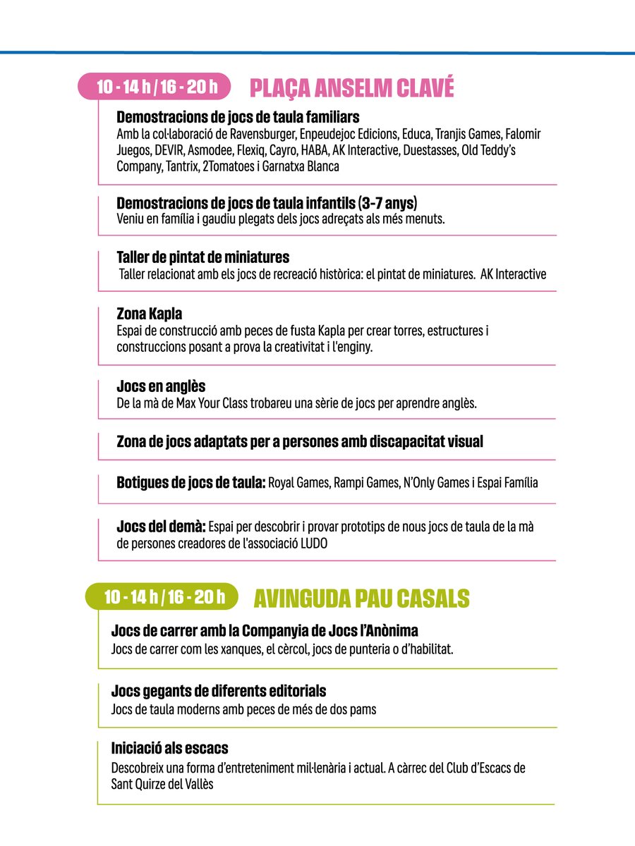 ajsantquirze's tweet photo. 🎲🧩♟️ El #SQVjuga omple demà Sant Quirze de jocs, reptes i noves experiències.

🔝 Diferents espais del municipi acolliran propostes per jugar, experimentar i compartir en família o amb amics.

👀👉 https://t.co/s8QWPMbL35

🧵👇 https://t.co/y6Ry0ZP3wA