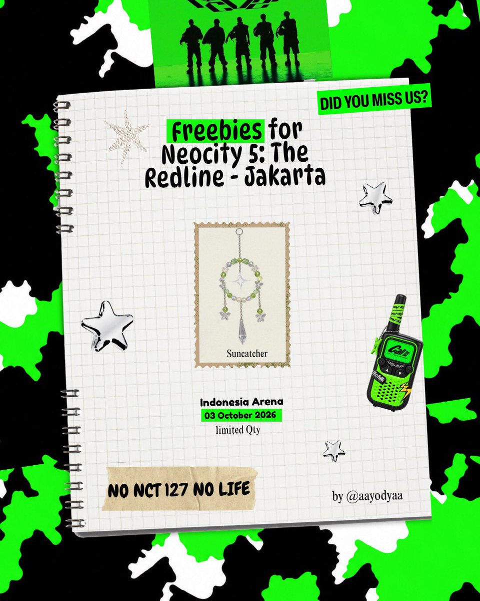 aayodyaa's tweet photo. NEO CITY : JAKARTA - THE REDLINE FREEBIES 
—by @aayodyaa 

🗓️: 03 October 2026
📍: Indonesia Arena

️rt &amp; like are appreciated <𝟑
 
see you 💚💚

#NCT127 #NEOCITY_THE_REDLINE #NCT127_5TH_NEOCITY_THE_REDLINE #THE_REDLINE_JAKARTA https://t.co/5RrVAo9Np8