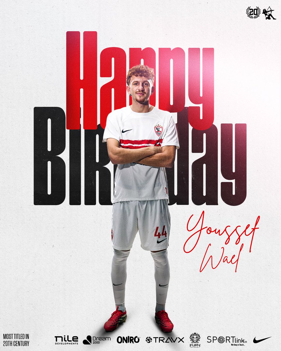 ZSCOfficial's tweet photo. يحتفل لاعبنا يوسف وائل "فرنسي" بعيد ميلاده اليوم 🎂

عيد ميلاد سعيد 🎉🏹

#Zamalek | #MostTitledIn20C | #الزمالك_أولًا | #أكبر_قلعة_رياضية https://t.co/UCAqE9szVj