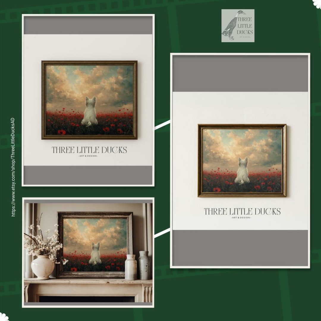 KellyGilmodk's tweet photo. Nostalgia meets cottage-core charm in this Westie Dog in Field oil painting. Add warmth to your space with a timeless digital download celebrating cozy mornings and life’s simple pleasures. https://t.co/GXcC2obvOL