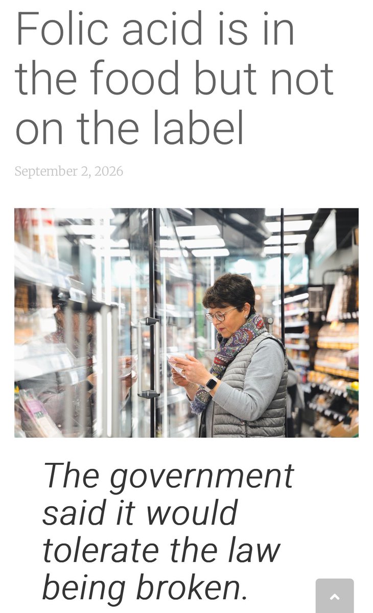 TheHonestDr's tweet photo. ‘The folic acid was added first.

Industry were given two years to prepare for the December 2026 deadline. Millers chose not to wait and folic acid was added from September 2025.
They did not want to waste old packaging. Industry had already warned the government that some manufacturers held more than two years’ worth of packaging stock. UK Flour Millers’ own implementation document acknowledged what would result, “labelling misalignment is expected.”

https://t.co/VXapUM1DLe
@CartlandDavid