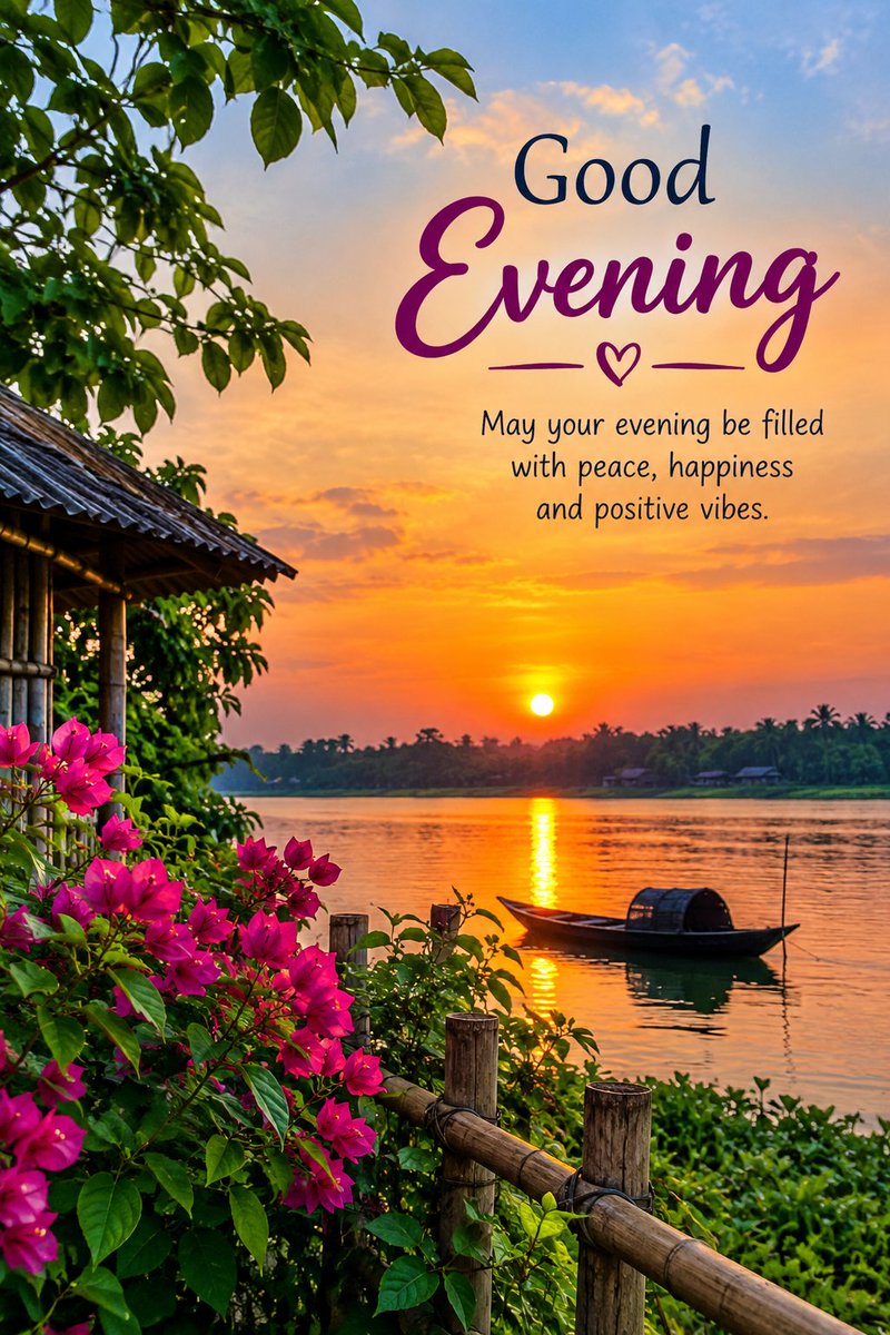 Hanif0ktl's tweet photo. Good Evening 🌅✨
May your evening be peaceful, beautiful, and filled with happiness. 💖🌸
Enjoy every little moment and keep smiling! 😊🌿 https://t.co/NafHNAyu3w