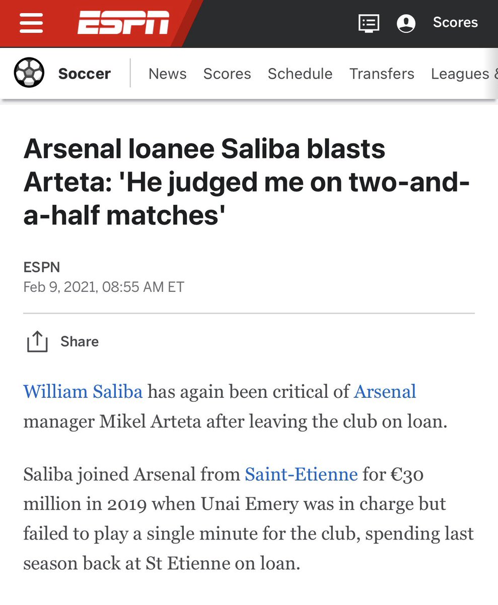 prettyboygooner's tweet photo. Saliba lost both parents in a short period, was in a new country, and Arteta judged him after “2 and a half matches” before loaning him out.

Yet this hypocrite preached patience for Havertz, comparing his slow start to how long it took to “conquer” his wife. The fucking audacity https://t.co/lsDkQMBR2o