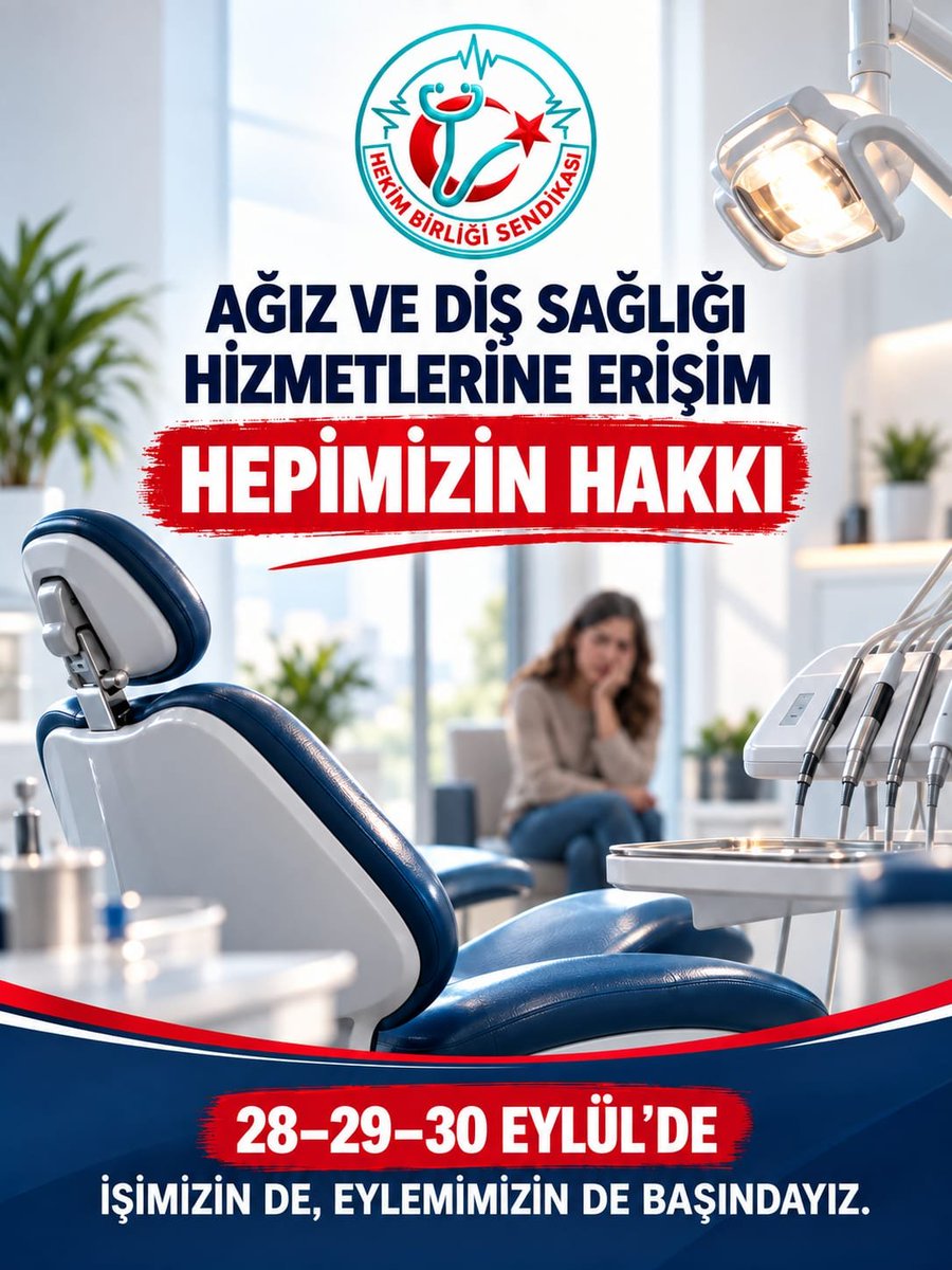 hekim_birligi's tweet photo. Sosyal medyada ağız ve diş sağlığı hizmetlerine erişimle ilgili paylaşımları ve vatandaşlarımızın tepkilerini dikkatle takip ediyoruz. Randevu ve tedaviye erişim konusunda çok sayıda şikâyet görüyoruz.

Kanal tedavisi, dolgu ve benzeri işlemler için uzun süre randevu bulamayan, ağrı içinde bekleyen ve özel sağlık kuruluşlarına başvurmak zorunda kalan vatandaşlarımızın yaşadığı mağduriyet gerçektir.

Ancak bu sorunun sorumlusu kamuda çalışan diş hekimi değildir.

Diş hekimliği işlemleri zaman ve uygun çalışma koşulları gerektirir. Çözüm, mevcut diş hekimlerine daha kısa sürede daha fazla hasta baktırmak değildir.

Üstelik bir tarafta tedavi için sıra bekleyen vatandaşlarımız, diğer tarafta kamuda görev almak için atama bekleyen çok sayıda genç diş hekimi bulunmaktadır.

Çözüm; yeterli sayıda diş hekimi istihdam etmek, kamu ağız ve diş sağlığı hizmetlerinin kapasitesini artırmak ve tedavi sürelerini bilimsel ve mesleki gerekliliklere göre düzenlemektir.

Tam da bu nedenle 28–29–30 Eylül’deki sendikal eylemimizde, diş hekimliği polikliniklerinde her hasta için en az 30 dakika ayrılmasını istiyoruz.

Bu bir iş bırakma eylemi değildir. Diş hekimleri görevlerinin başında olacaktır.

Yıllardır daha fazla hastayı daha kısa sürelere sıkıştırmak bu sorunu çözmediyse, aynı yöntemi sürdürmek çözüm değildir.

Randevu sayısını artırmak başka, vatandaşın ihtiyaç duyduğu tedaviyi gerçekten verebilmek başkadır.

Sağlık hizmetine erişimde yaşanan sorunlar nedeniyle sağlık çalışanlarının hedef gösterilmesini, kanıtsız suçlamaları ve şiddeti normalleştiren ifadeleri de kabul etmiyoruz.

28–29–30 Eylül’de işimizin de, eylemimizin de başındayız.
