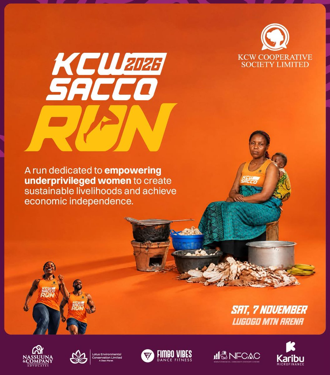 KCWSacco's tweet photo. Want to be part of something great! Run for her  Economic Resilience this 7th of November, 2026. The run also marks our unique way of celebrating this year's World Savings Day,2026.

All proceeds will go to mothers in Katanga and Kawempe!

Register here: https://t.co/49P9rnjf2z https://t.co/F8GoAotTdy