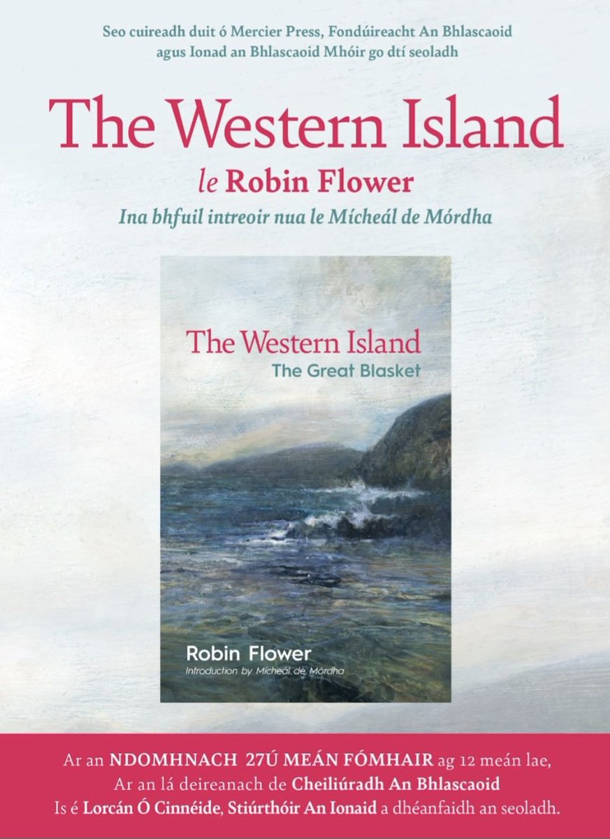saolodheas's tweet photo. Tá Stiúrthóir Ionad an Bhlascaoid linn anois,  Lorcán Ó Cinnéide. Seolfaidh sé an t-eagrán nua don leabhar 'The Western Island' ar an nDomhnach ag @An_Chlais_Mhuar https://t.co/PcrBJRsrHg