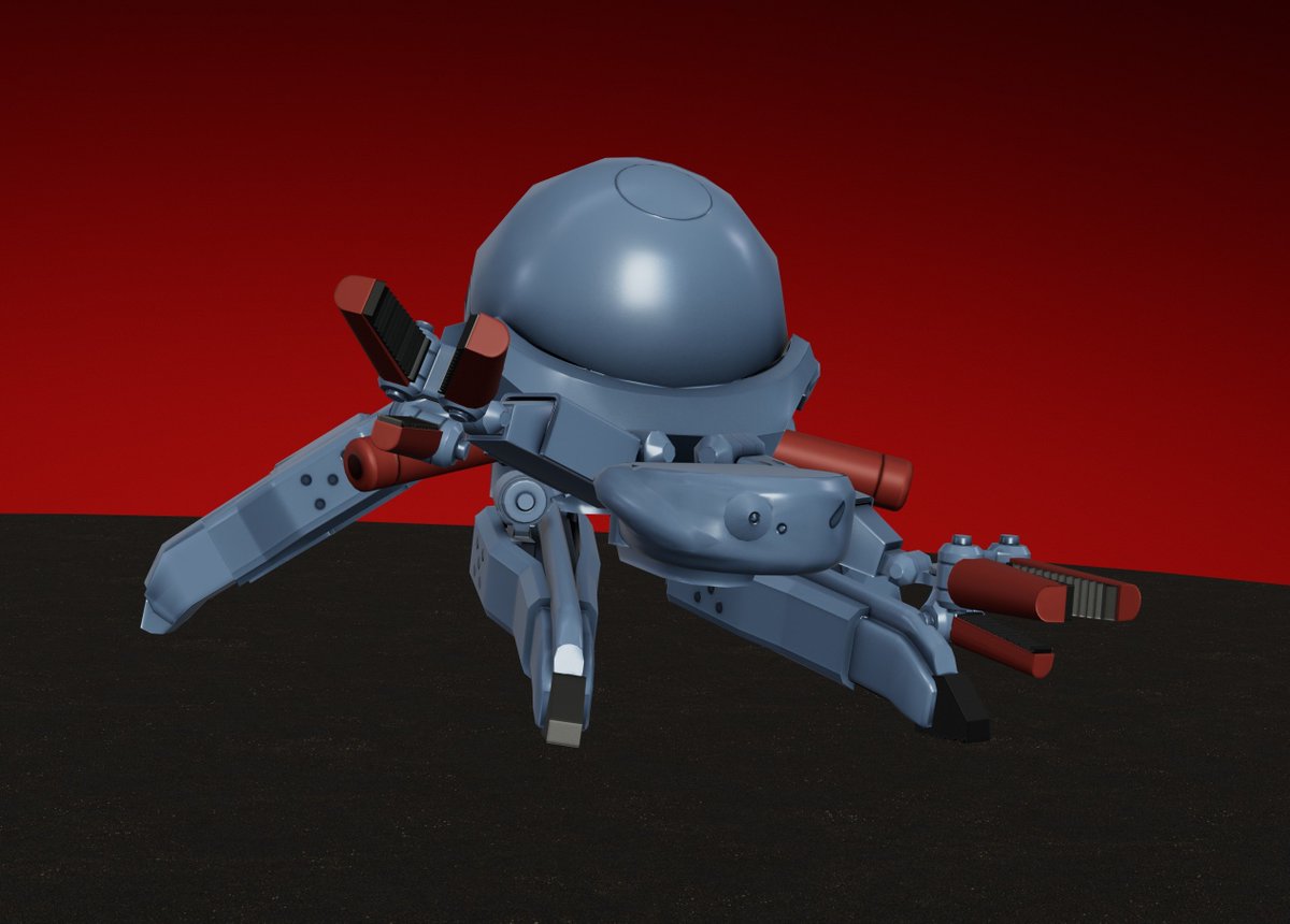 Daga_Production's tweet photo. The spider tank is rigged! Turns out not nearly as scary as I thought although I havent tried to Import any bones/anims into engine yet so still a chance for pain 😅
Now I can finish off my other project then its stylised o'clock texturing this, cant wait!
#gamedev #sprawlzero https://t.co/TDwpI8x519