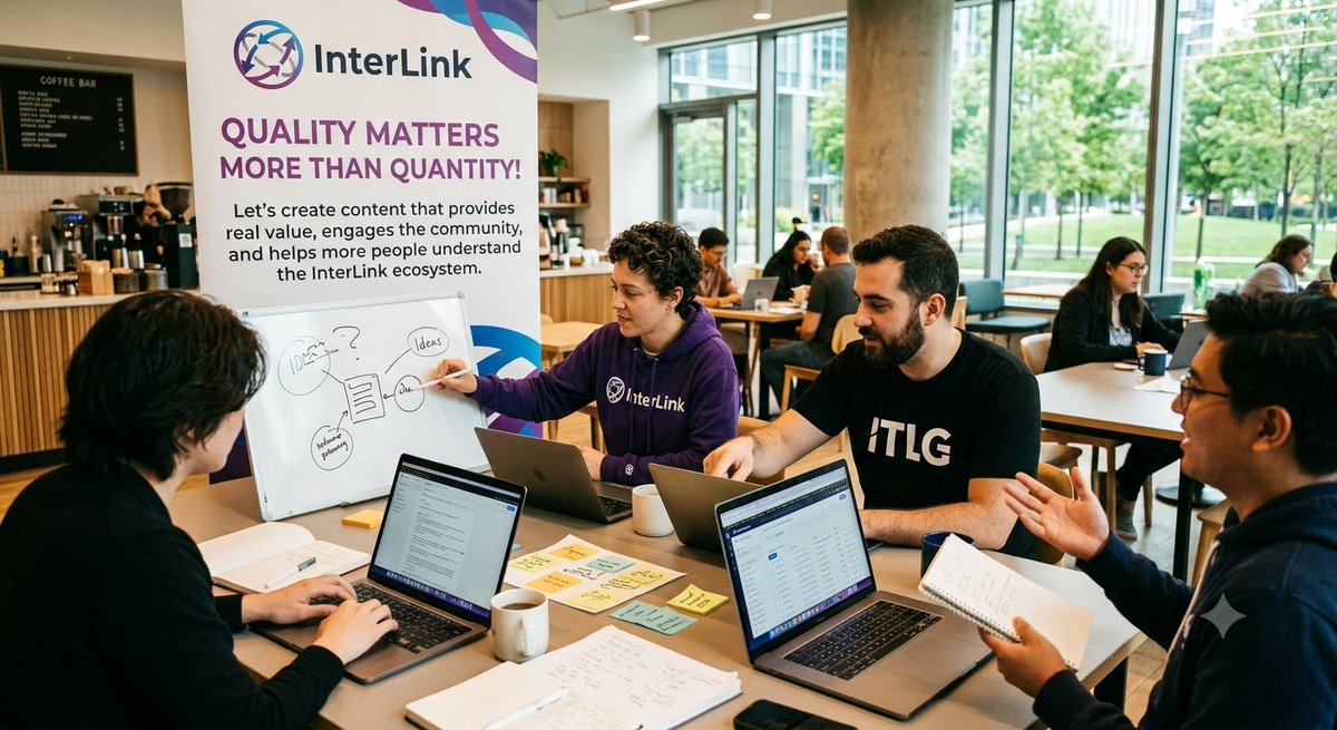 MuazJihad8dy6's tweet photo. QUALITY MATTERS MORE THAN QUANTITY!
Let’s create content that provides real value, engages the community, and helps more people vity.
Engage genuinely.
Grow together. 💜
#InterLink #ITLG #Web3 #Crypto #InterLinkAmbassador
If you want, I can also �⁠make Part https://t.co/hT5WcLqkDo