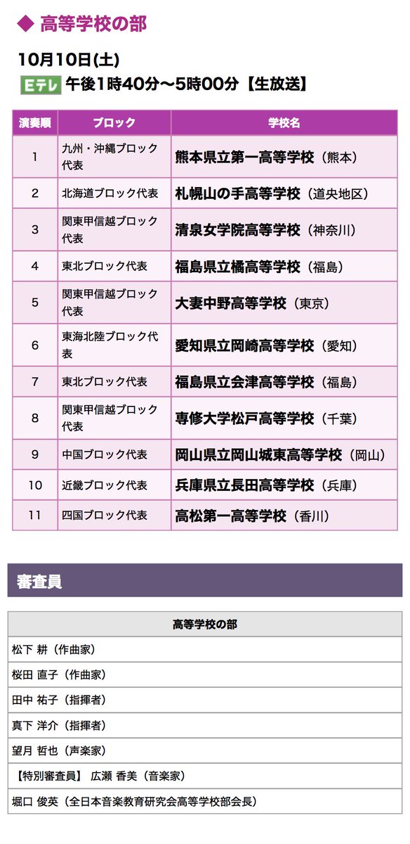 gata_ojc's tweet photo. Ｎコン2026 全国コンクール、
演奏順と審査員が発表されてます！ https://t.co/1aJd3zOncf