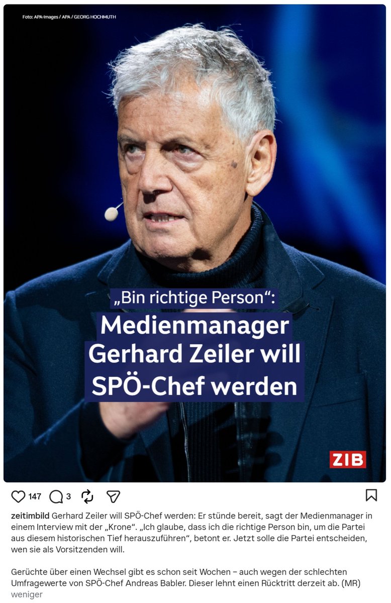 RMogyorosy's tweet photo. Angeblich steht Gerhard Zeiler als SPÖ  Parteichef zur Verfügung. 
Ich bin fassungslos und wütend. Nein, ich möchte keinen Gerhard Zeiler,  als SPÖ Parteivorsitzenden. Sollte es so kommen, so werde ich mir mögliche Konsequenzen überlegen. https://t.co/BkDKjOE1aR