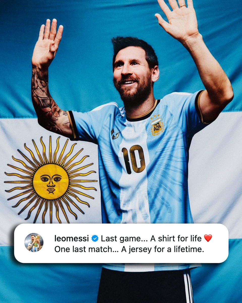 footballontnt's tweet photo. Lionel Messi wearing his final ever international kit. We're not ready to say goodbye 🥺🐐 https://t.co/WMa20v6d2t