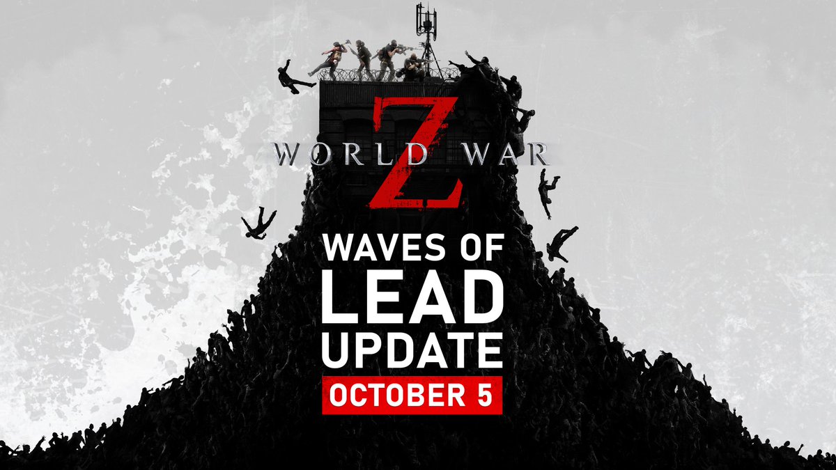 wwzthegame's tweet photo. Get ready to overcome the sea of Zekes with the Waves of Lead update! 🧟🌊

Coming to you on October 5, 2026.

Mark it on your calendars and join the Discord! 🗓✅
https://t.co/h29E7FBkrx https://t.co/3WpX6BWbe7