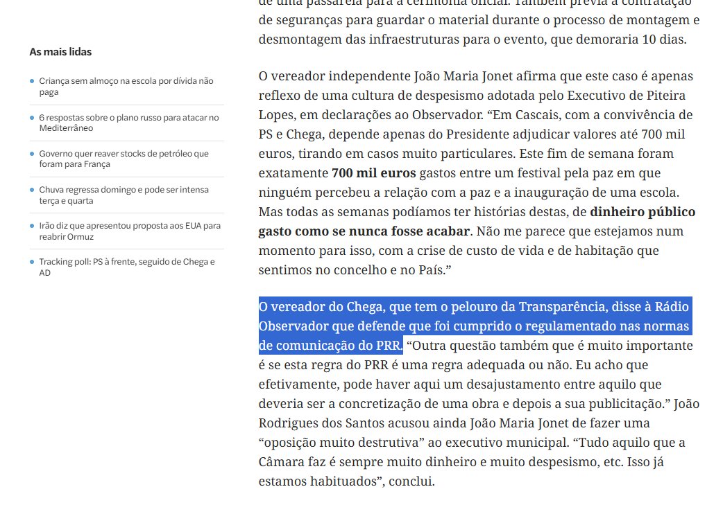 Phillip_Tomasio's tweet photo. @___Aleteia___ @jm_jonet @raz3rone Sem recorrer a IA mas a noticias, temos a posição do CHEGA! e a partir do momento que @jm_jonet é intitulado de "Oposição destrutiva", podemos tirar as nossas conclusões!
Mas isto sou eu, que sou meio dedutivo! https://t.co/Wi4RDQ4eXD