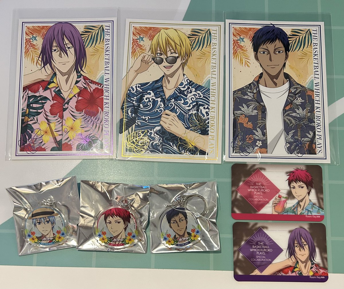 YUNA71650017's tweet photo. 【交換】黒子のバスケ 黒バス カラオケの鉄人 カラ鉄 Vol.5 ～Summer for you～
箔押しポストカード ストローチャーム ミニフォト風カード ノベルティ 特典 カード

譲 → 赤司 紫原 青峰 黄瀬 黒子

求 → 同種 火神

福岡手渡しor郵送にて
出先のためIDなしとなります。 https://t.co/ta50wi4WkO