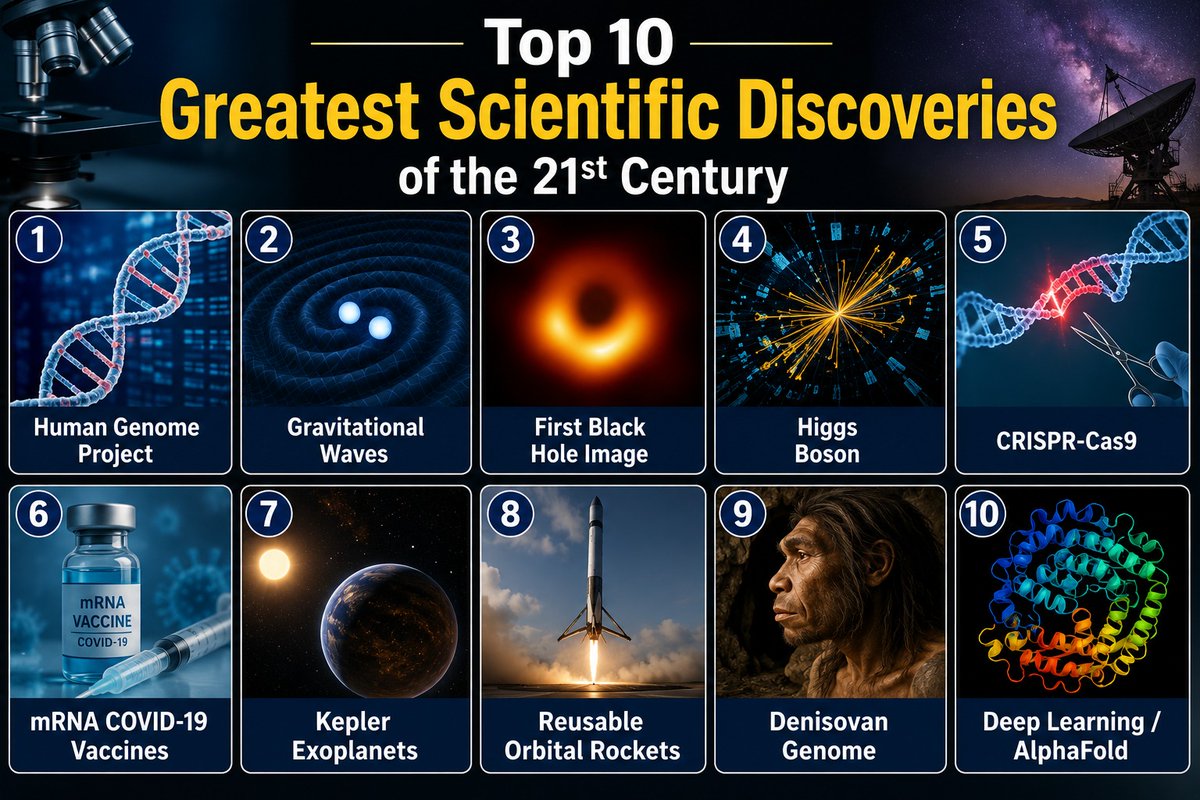 VelmaJesj7's tweet photo. Explore the 10 greatest scientific discoveries of the 21st century and discover how groundbreaking innovation is transforming our world. https://t.co/gnk8KpZGRT