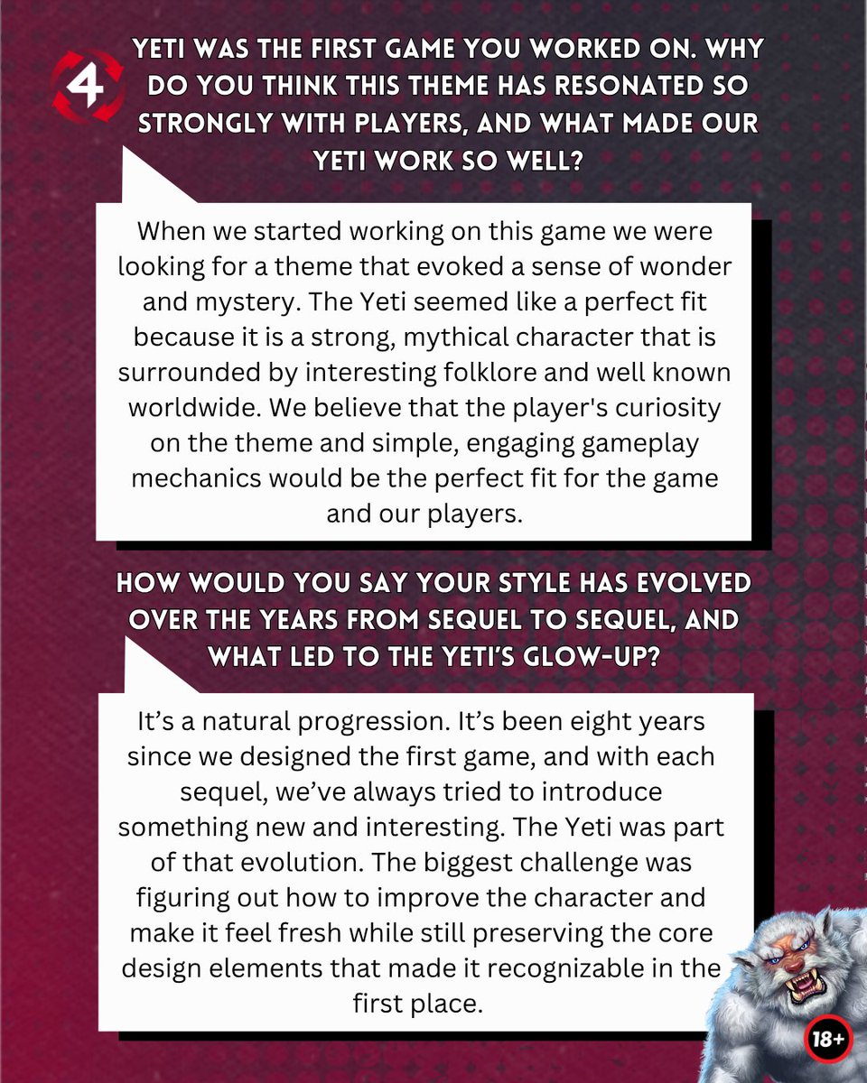 4ThePlayercom's tweet photo. After our walk down memory lane, we sat down with our Creative Director to talk all things 𝟵𝗞 𝗪𝗶𝗹𝗱 𝗬𝗲𝘁𝗶 𝗗𝗿𝗲𝗮𝗺 𝗗𝗿𝗼𝗽 and how our Yeti has evolved over the last 7 years ⛰️

Swipe to see what he had to say 👉

Read the full interview here:
https://t.co/6GHy8T6lhH

🔞| https://t.co/TxO52LEoEP| Play Responsibly