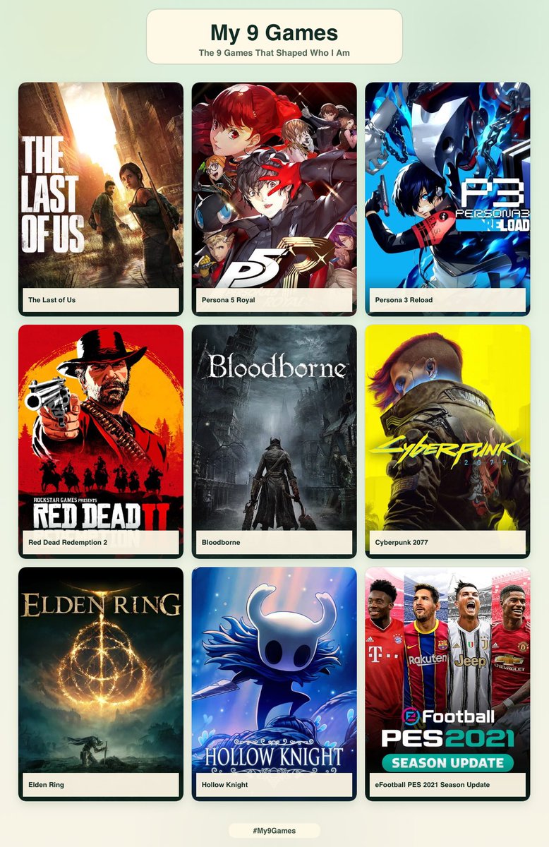NotActuallyJac_'s tweet photo. 18 games to know me cause I can’t choose just 9 https://t.co/jZPvwM7LBV