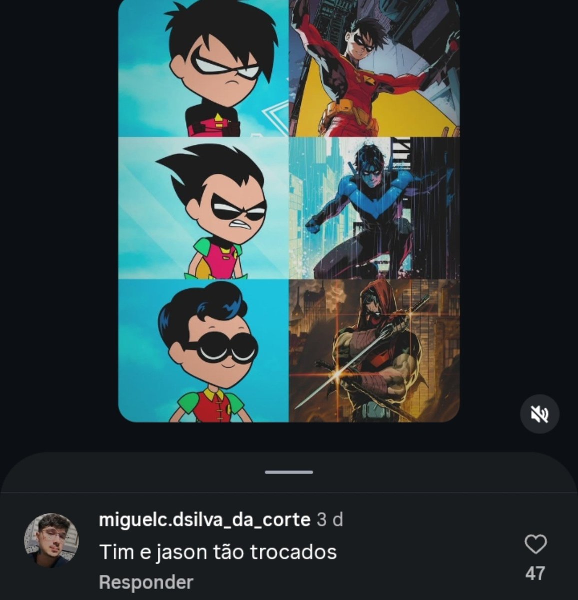 LeonhardtMarcy's tweet photo. Uma das piores coisas que existe

Homem fã da estética Jason Todd Capuz Vermelho

Eles vão ver aquele episódio de titans go e vão jurar que o Tim é o Jason https://t.co/TdEts7mBbi