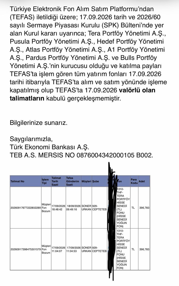 soner19716529's tweet photo. LÜTFEN ARTIK TAKASBANKIN SİSTEMİ KAPATMASI SEBEBİYLE EMİRLERİ İPTAL OLANLAR VE HİÇ VEREMEYEN MAĞDURLAR İÇİN DE BİR AÇIKLAMA YAPIN. https://t.co/6HJjuwPqRV