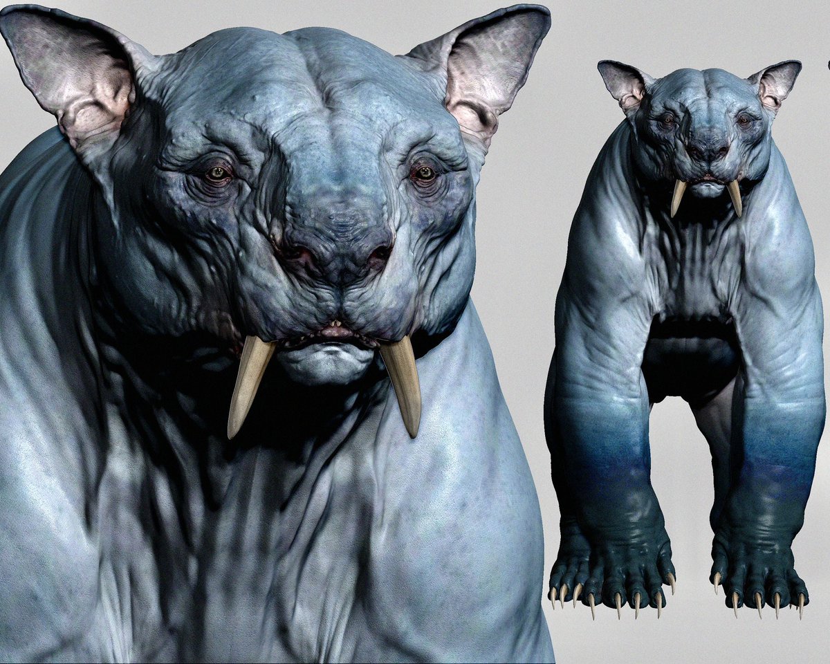 MetaDumplings's tweet photo. Pantherursus is a hybrid creature, a mix of a cat and a bear with fur like that of bison. https://t.co/QAY0b6CbYS