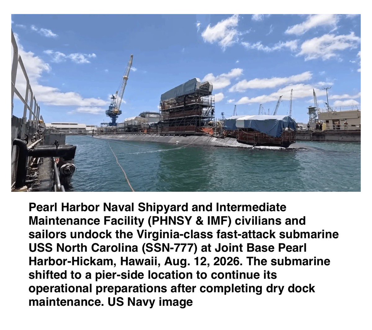 brentdsadler's tweet photo. No More Red Hills and Never Forget the Boise!

Recent moves by the Navy to address convoluted organizational structures and non-focused leadership on maintenance of ships and bases/barracks etc. long overdue. Poor leadership and convoluted organizational relations in part led to the loss of the LHA Bonhomme Richard in San Diego from an uncontrolled 5-day in-port fire.

Poor shore facility maintenance and repairs led to contamination of Hawaii’s aquifers at Red Hill Fuel Deport - a totally avoidable incident.

And then there is the sad saga of the years nuclear submarine Boise sat idle almost a decade waiting for nuclear maintenance due to lack of facilities… untold sailors and officers had their careers sidelined due to being stuck preside rather than at-sea on one of too few nuclear submarines we have - recently this boat was slated for retirement without the work being done.

Results matter and forceful and technically competent leadership a prerequisite - SecNav is leading the way.

See the news here:

https://t.co/f96nAZiNRH

-and-

https://t.co/9jhcMGuuAC