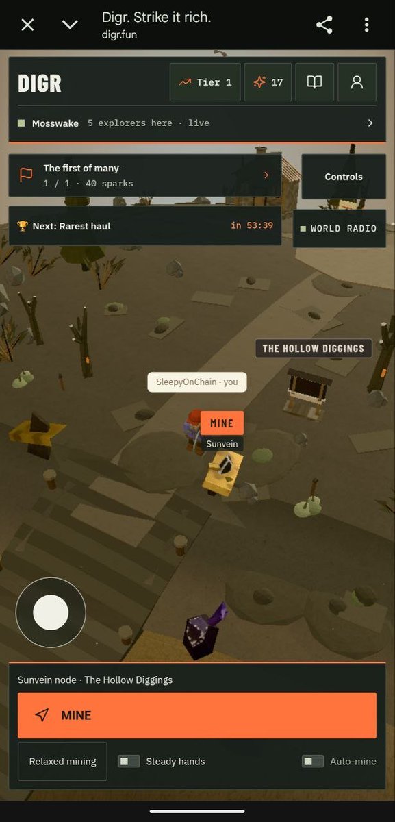 DigrRh's tweet photo. Yes - $DIGR is fully mobile optimized.

You can mine, earn, and burn straight from your phone.

Give it a try and see if you can dig up any $GLD, $SLVR, $USO, $USAR, &amp; $cbBTC.

0xE93eeb6c04B05Cc9752b0c2a7DA9c2b1A5e20E3a

https://t.co/mrGL0lETi5 https://t.co/umtr26xqSc
