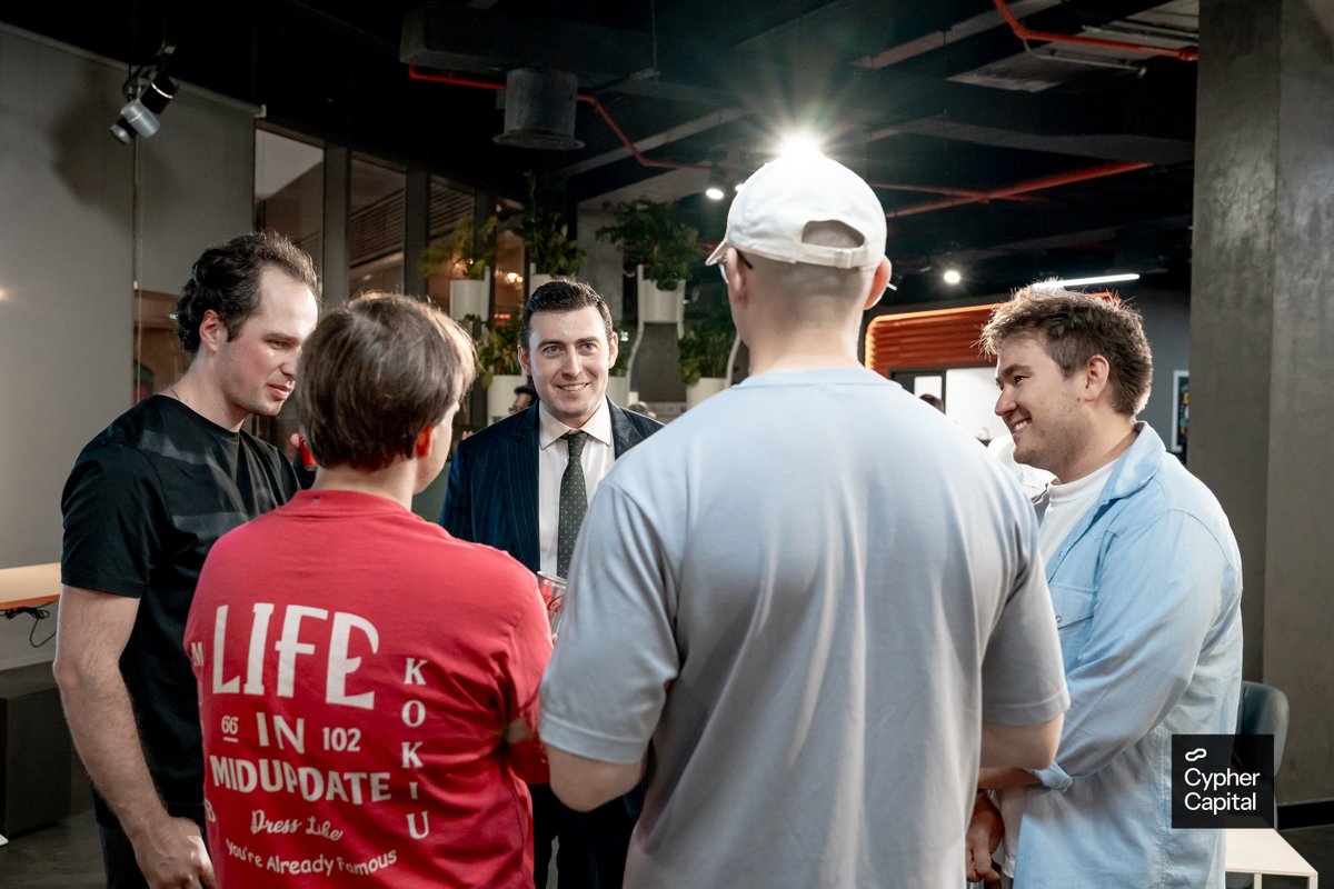 cypher_capital's tweet photo. A few moments from our AI Builders Social yesterday.

We were so happy to welcome everyone back to the Cypher Hub  - this time, bringing together founders, builders, investors and operators from across Dubai’s AI ecosystem.

No panels, no pitches. Just an evening of great conversations and new connections.

Thank you to everyone who joined us and made the evening what it was.

Cypher Capital × MosAIc