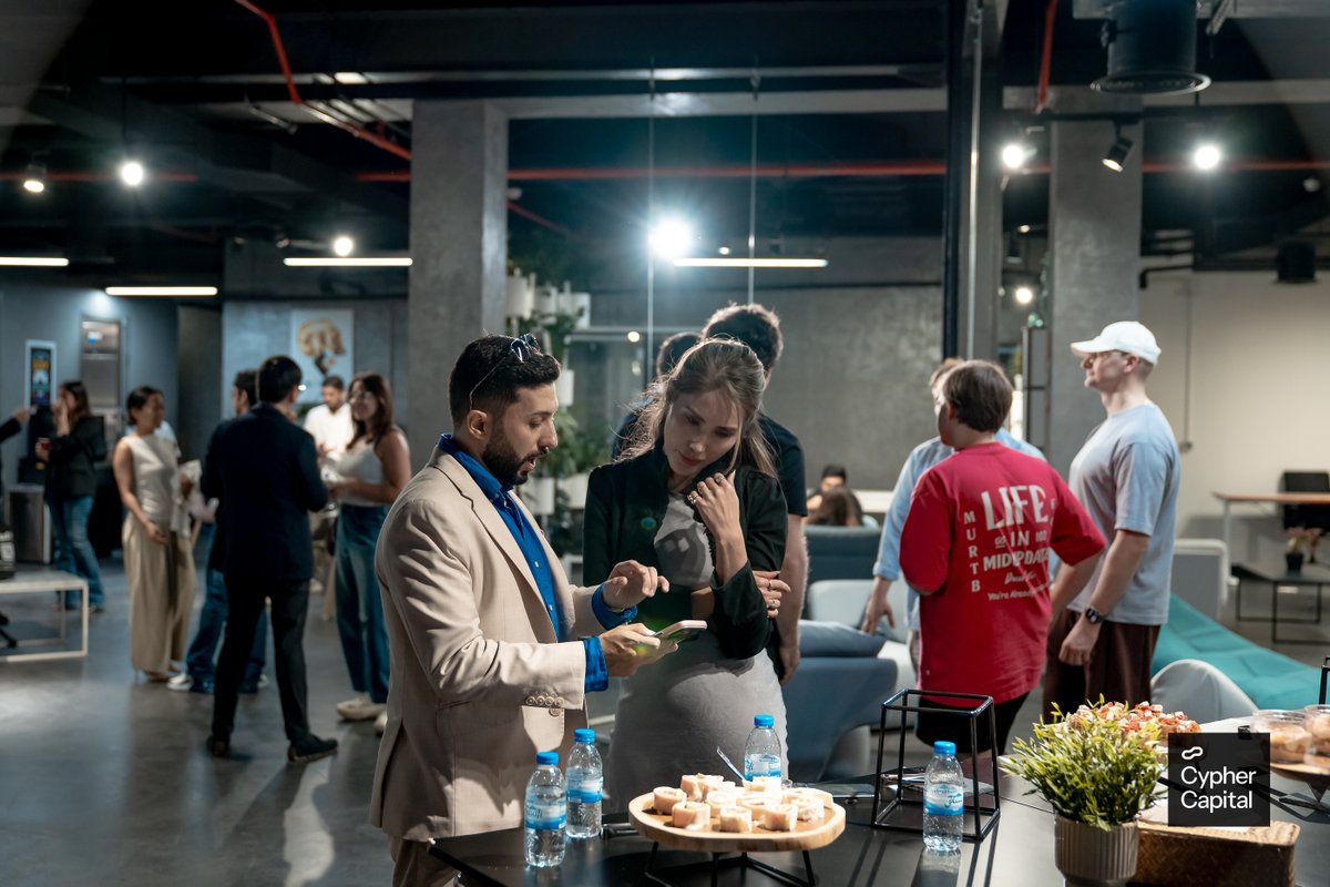 cypher_capital's tweet photo. A few moments from our AI Builders Social yesterday.

We were so happy to welcome everyone back to the Cypher Hub  - this time, bringing together founders, builders, investors and operators from across Dubai’s AI ecosystem.

No panels, no pitches. Just an evening of great conversations and new connections.

Thank you to everyone who joined us and made the evening what it was.

Cypher Capital × MosAIc