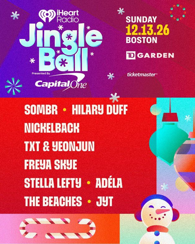 ktyunique's tweet photo. YEONJUN and TXT are on the lineup of Jingle Ball taking place at TD Garden on December 13!🤍 https://t.co/MFqk0vnGNs