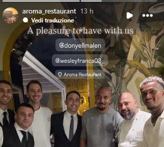 LAROMA24's tweet photo. Malen e Wesley, cena di lusso davanti al Colosseo

#AsRoma

➡️ https://t.co/tGMRulcFMZ https://t.co/TTNd4naVr5