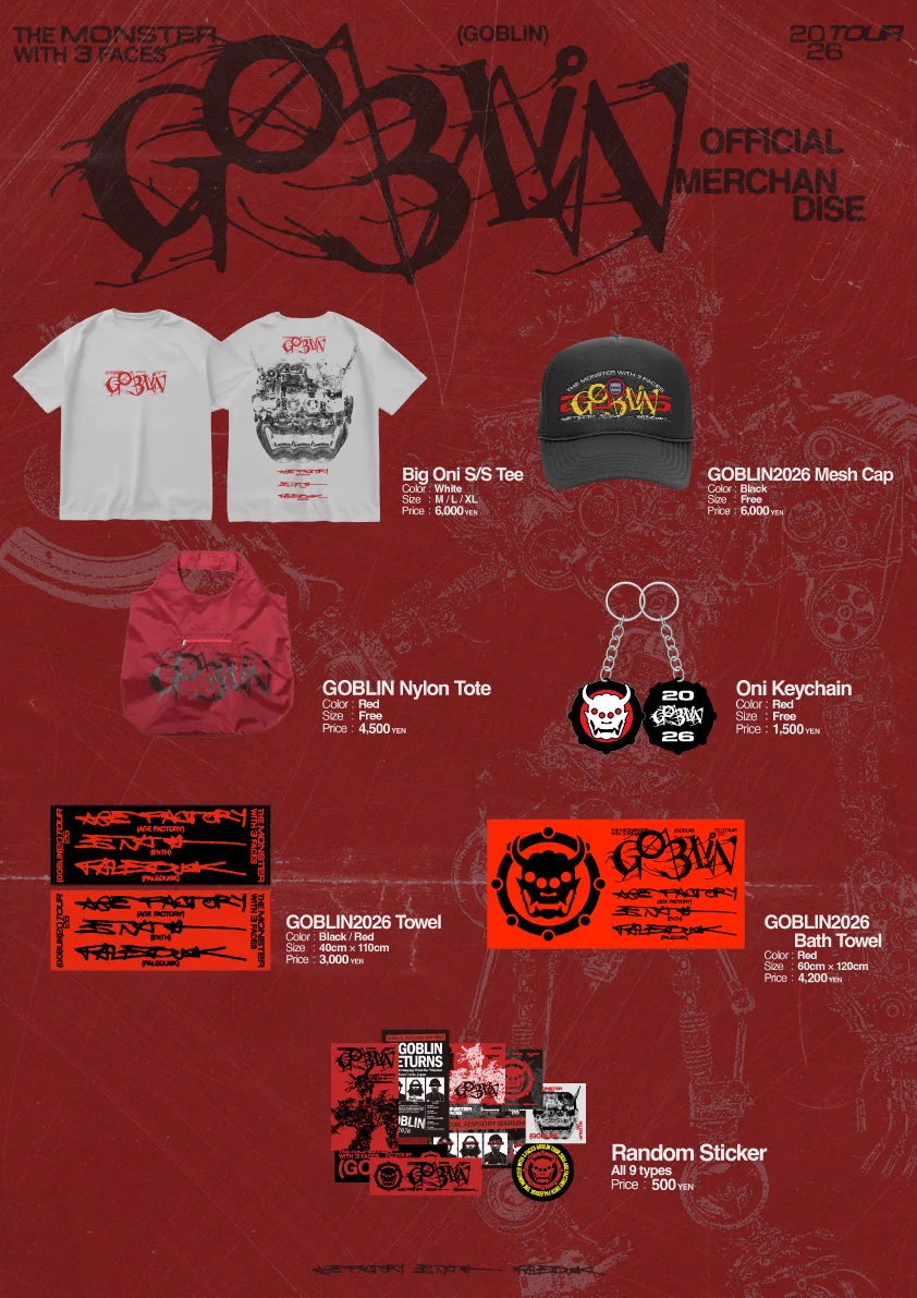 GOBLIN TOUR 2026 Big Oni Tシャツ L 新品 Age Factory on X: 