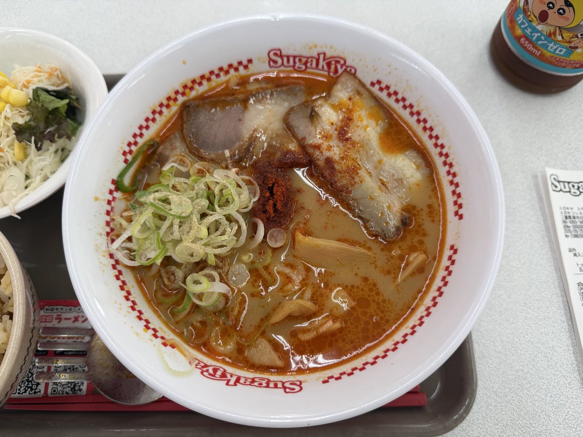 ko1122yama's tweet photo. 431  肉入スガ辛魚ラーメン ネギTP
@スガキヤ SVH津白塚店 https://t.co/Pc6EikDC5p