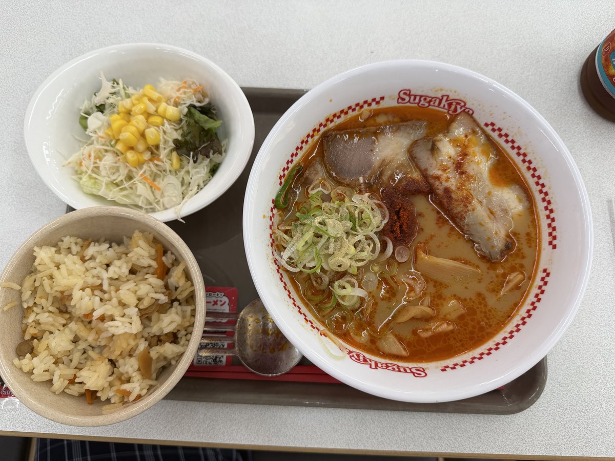 ko1122yama's tweet photo. 431  肉入スガ辛魚ラーメン ネギTP
@スガキヤ SVH津白塚店 https://t.co/Pc6EikDC5p