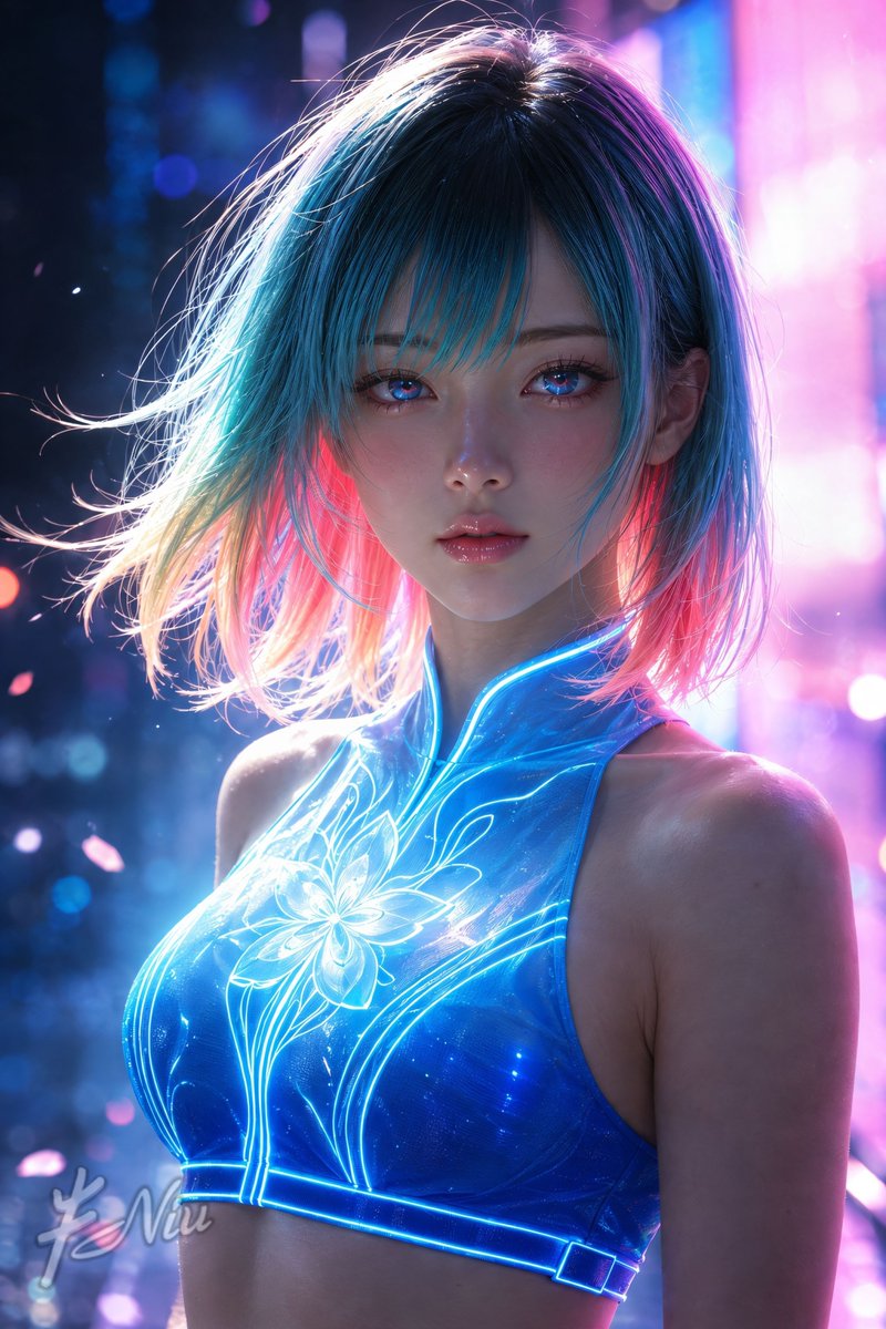 johnniuo101's tweet photo. ⚡ 霓虹幻影
Neon Mirage
#webui_Forge 圖片製作
#chatgpt 圖片潤飾
#Generated #Anime #illustration https://t.co/itM9ElFpc0