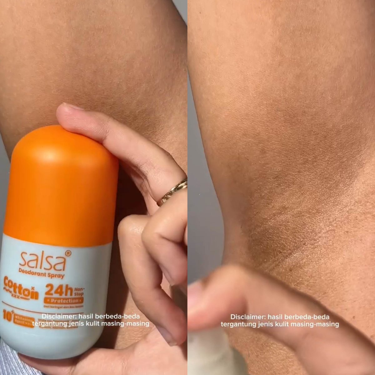SalsaCosmetic's tweet photo. 1: Bersihin residu residu di ketiak pakai Salsa Micellar Water💧

2: Terakhir tinggal semprot Salsa Deodorant Spray, untuk keti cerah &amp; wangi seharian🌥️

Kata mincu sih langsung cobain keduanya deh!😆 https://t.co/UCGRogltGI