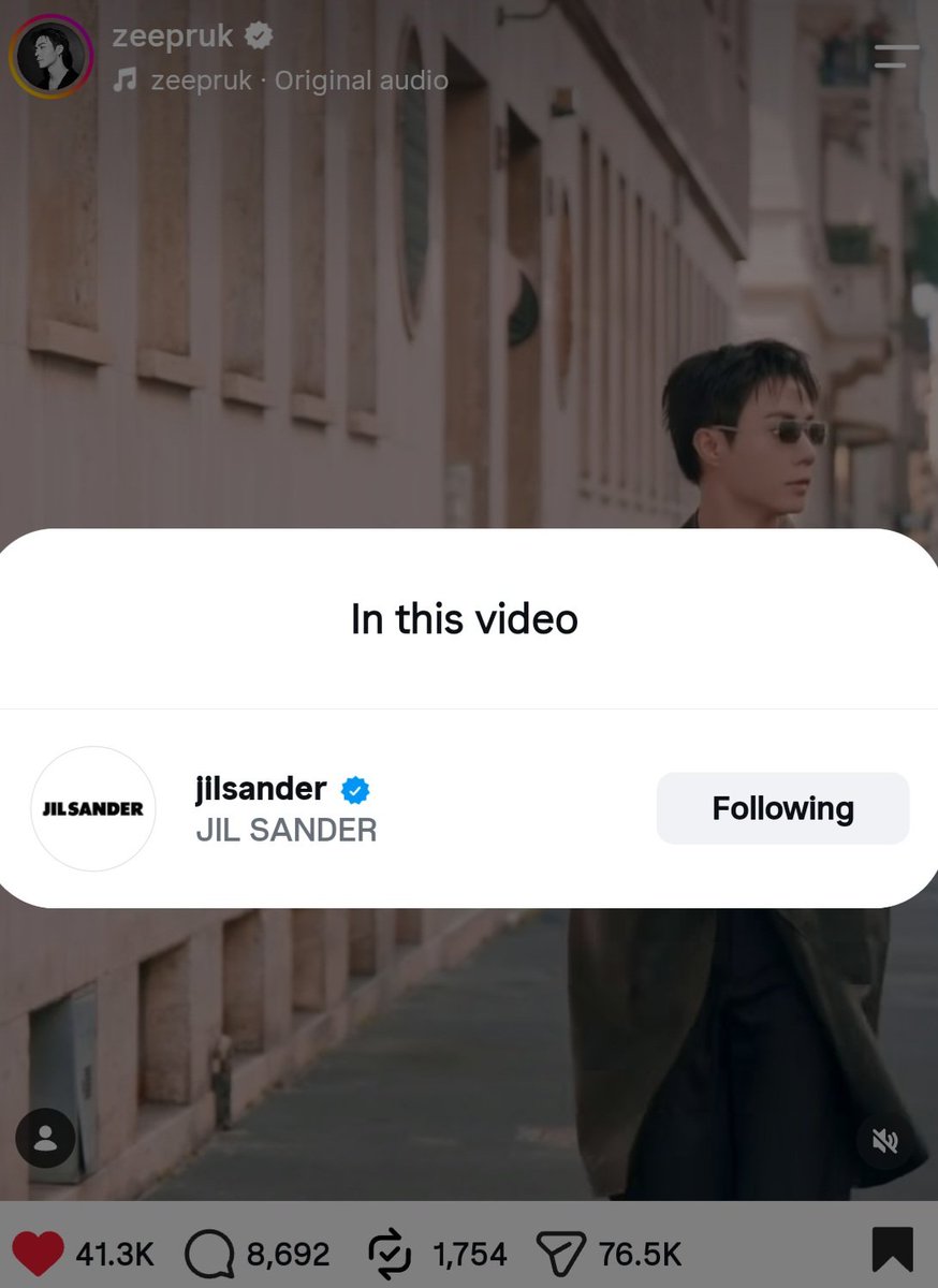 TrendforZNN's tweet photo. ✨🖤 𝗠𝗜𝗟𝗔𝗡 𝗙𝗔𝗦𝗛𝗜𝗢𝗡 𝗪𝗘𝗘𝗞
@jilsander #JILSANDER

📸 𝗡𝗘𝗪 𝗣𝗢𝗦𝗧 𝗔𝗟𝗘𝗥𝗧 — 𝗜𝗡𝗦𝗧𝗔𝗚𝗥𝗔𝗠
IG: ZEEPRUK

Zee Pruk just shared a new post from his Jil Sander moment in Milan! Do drop by to his post and show him some love. 🖤✨👇

Official Post >>>
🔗https://t.co/xt57duAKs2

ZEE PRUK MFW 2027
#JILSANDERxZEEPRUK

@zee_pruk #ZeePruk